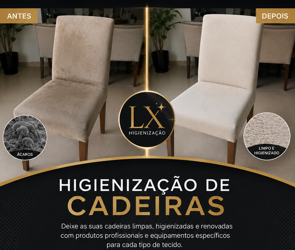 Antes e depois — Cadeiras de Sala