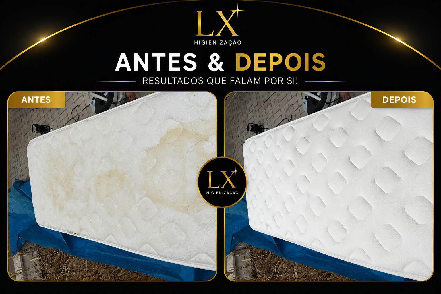 Antes e depois — Colchão Individual