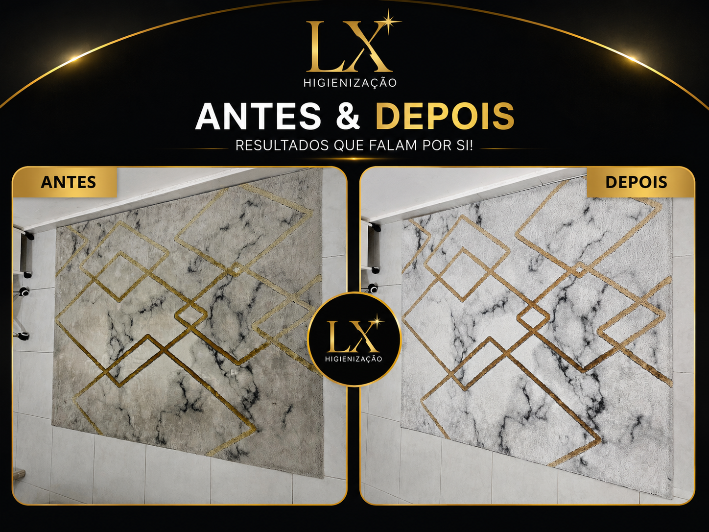 Antes e depois — Tapete